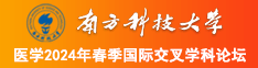 大奶草逼南方科技大学医学2024年春季国际交叉学科论坛